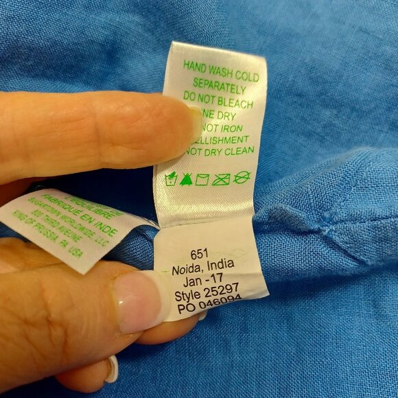 Lilly Pulitzer 100% Linen Beaded Tunic - Picture 7 of 10